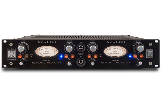 Avalon AD2022 Dual Mono Microphone Preamplifier BLACK RED