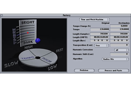 iZotope Radius Pitch Shift Time Stretch Software for Logic Pro