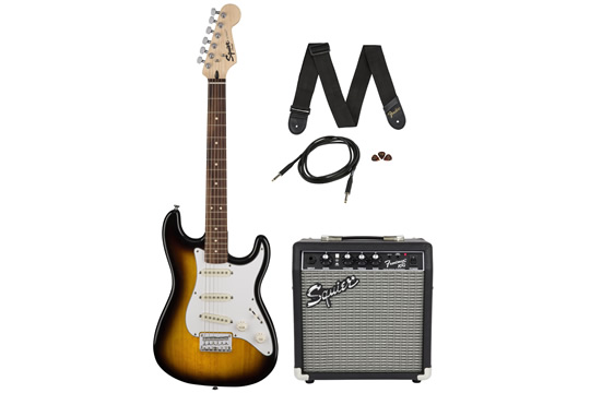 Fender Squier Strat Pack SS Guitar Package - Brown Sunburst