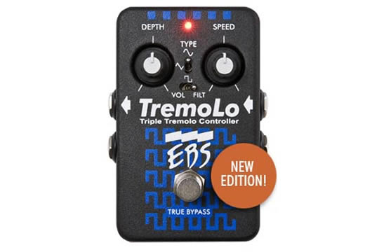 EBS TremoLo Analog Triple Tremolo Effects Pedal