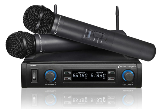 Technical Pro WM852 Dual Handheld UHF Wireless Microphone System