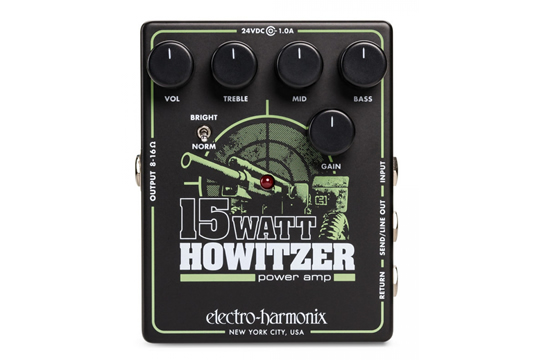 Electro-Harmonix 15Watt Howitzer Guitar Preamp/Power Amp Effects Pedal