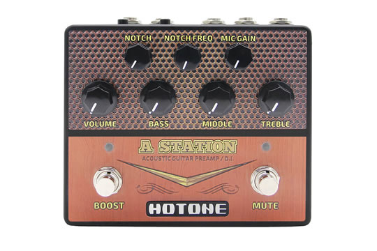 Hotone A Station Acoustic Guitar Preamp DI Effects Pedal