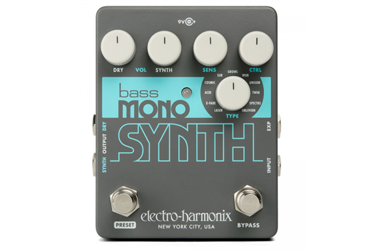 Electro-Harmonix Bass Mono Synth Bass Synthesizer Effects Pedal