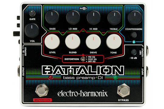 Electro-Harmonix Battalion Bass Preamp/DI Effects Pedal