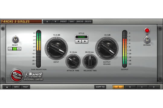 IK Multimedia Brickwall Limiter T-RackS 3 Plugin