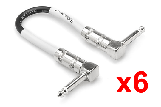 Hosa CPE-606 Guitar Patch Cable 6-Pack 6IN