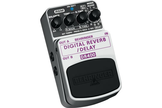 Behringer DR400 Digital Stereo Reverb Delay Effects Pedal
