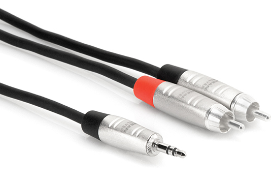 Hosa HMR-006Y Pro Stereo 3.5mm to Dual RCA Cable 6FT