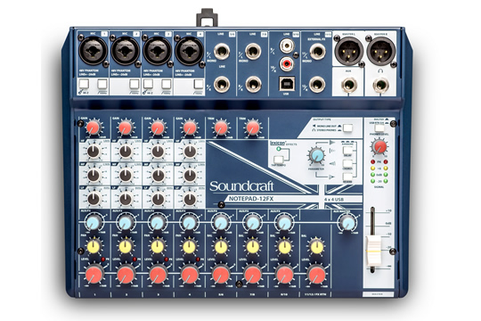 Soundcraft NOTEPAD 12FX Compact USB Mixer