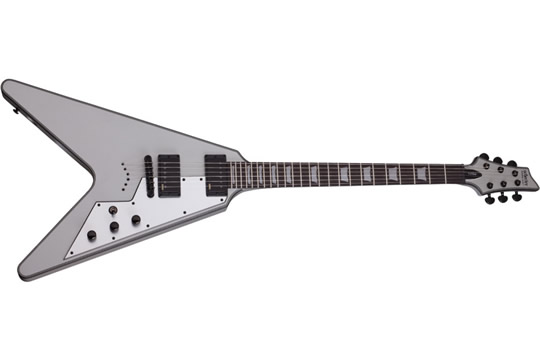 Schecter V-1 Platinum SSV Electric Guitar (Satin Silver)