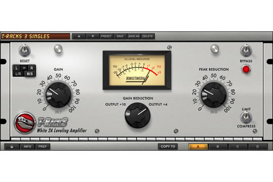 IK Multimedia White 2A Leveling Amplifier T-RackS 3 Plugin